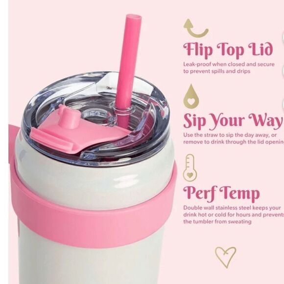 Paris Hilton White Iridescent Stainless Steel Tumbler - Picture 2 of 7